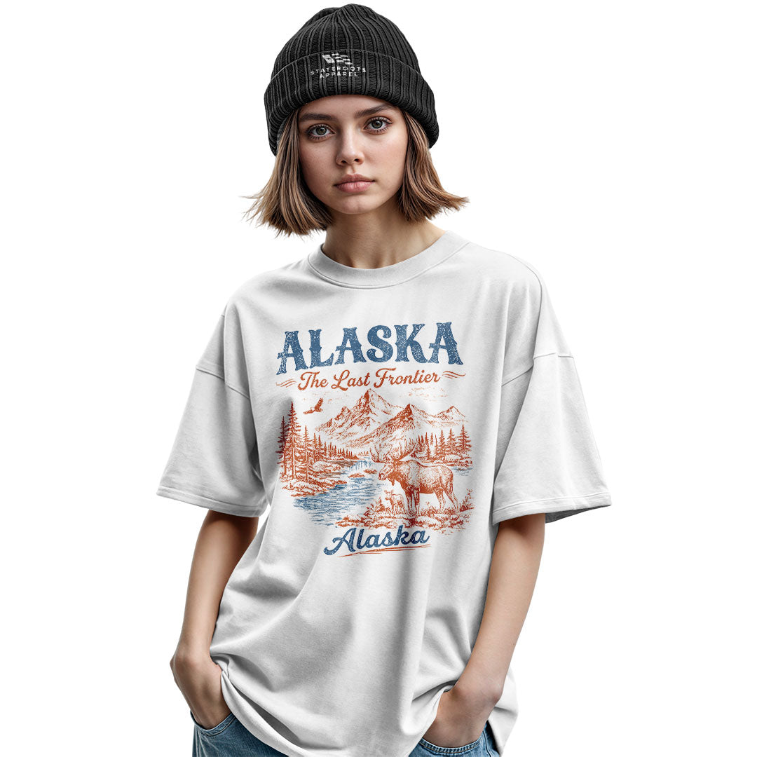 Alaska Last Frontier Moose Vintage - White lifestyle 2
