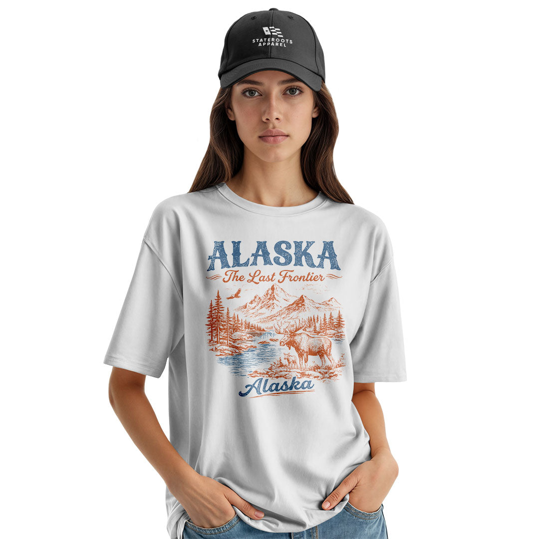 Alaska Last Frontier Moose Vintage - White lifestyle 3