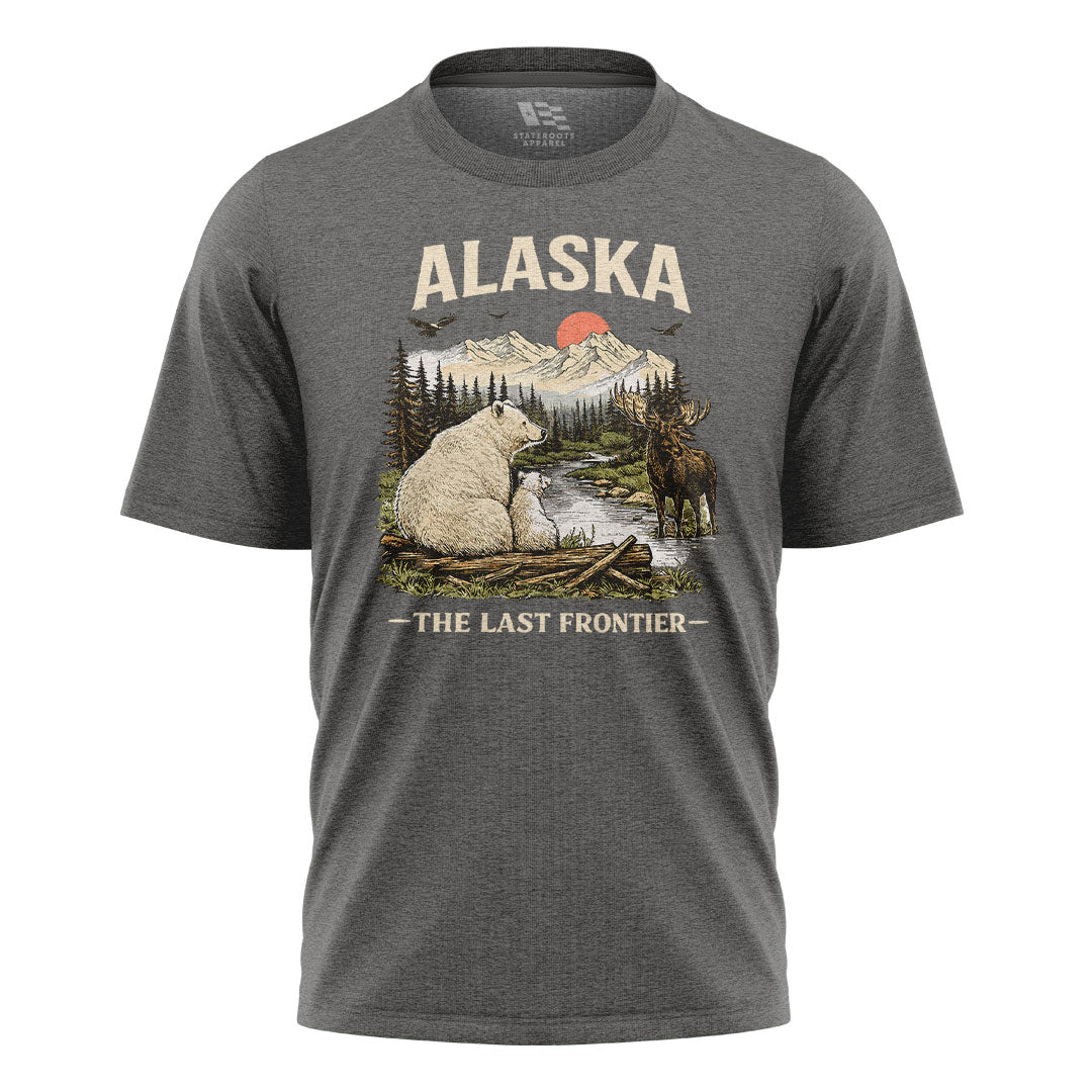 Alaska Last Frontier Polar Bear Moose - Charcoal flatlay