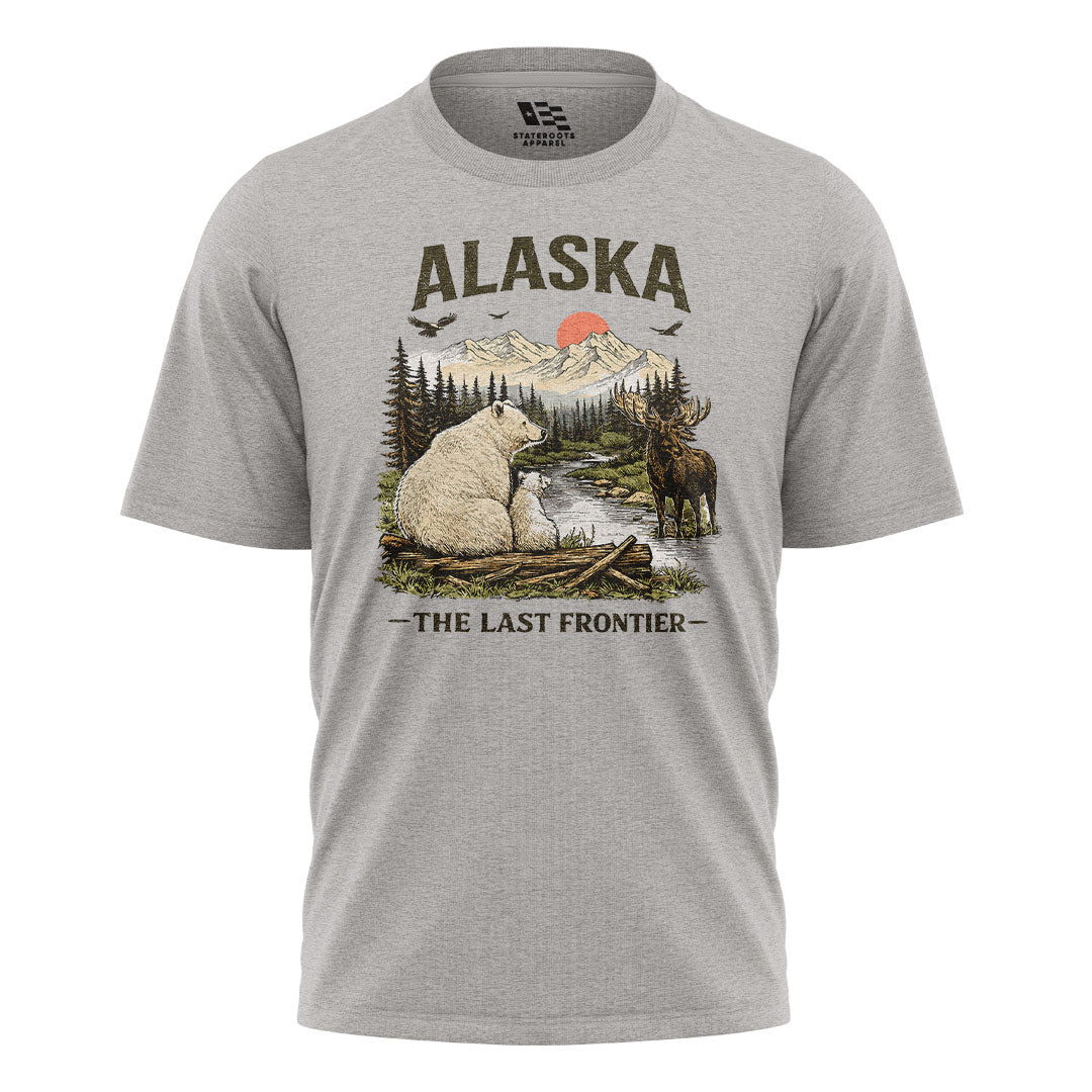 Alaska Last Frontier Polar Bear Moose - Sport Grey flatlay