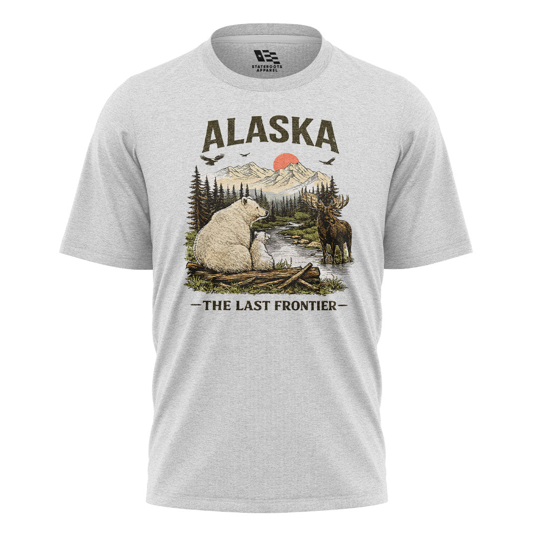 Alaska Last Frontier Polar Bear Moose - White flatlay