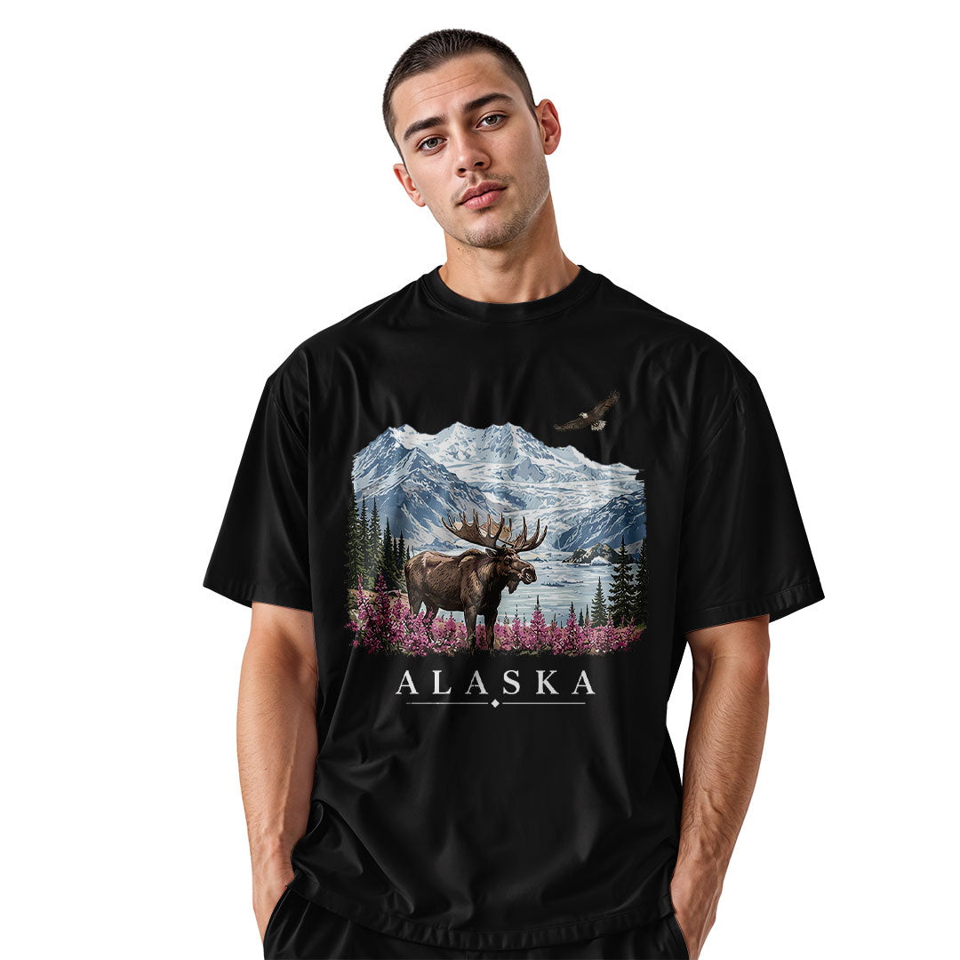Alaska Moose Eagle Glacier Landscape - Black lifestyle 2
