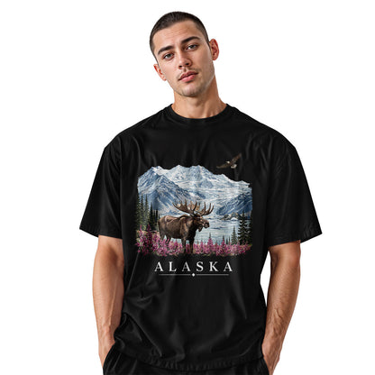 Alaska Moose Eagle Glacier Landscape - Black lifestyle 2