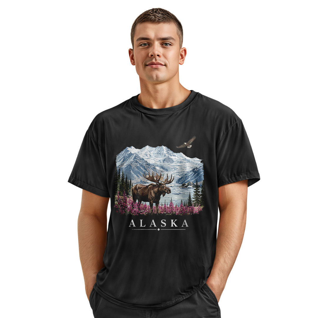 Alaska Moose Eagle Glacier Landscape - Black lifestyle 4
