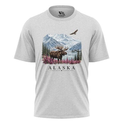 Alaska Moose Eagle Glacier Landscape - White flatlay