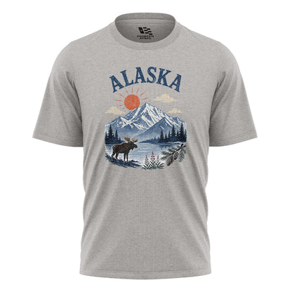 Alaska Sunrise Moose Lake Mountain - Sport Grey flatlay