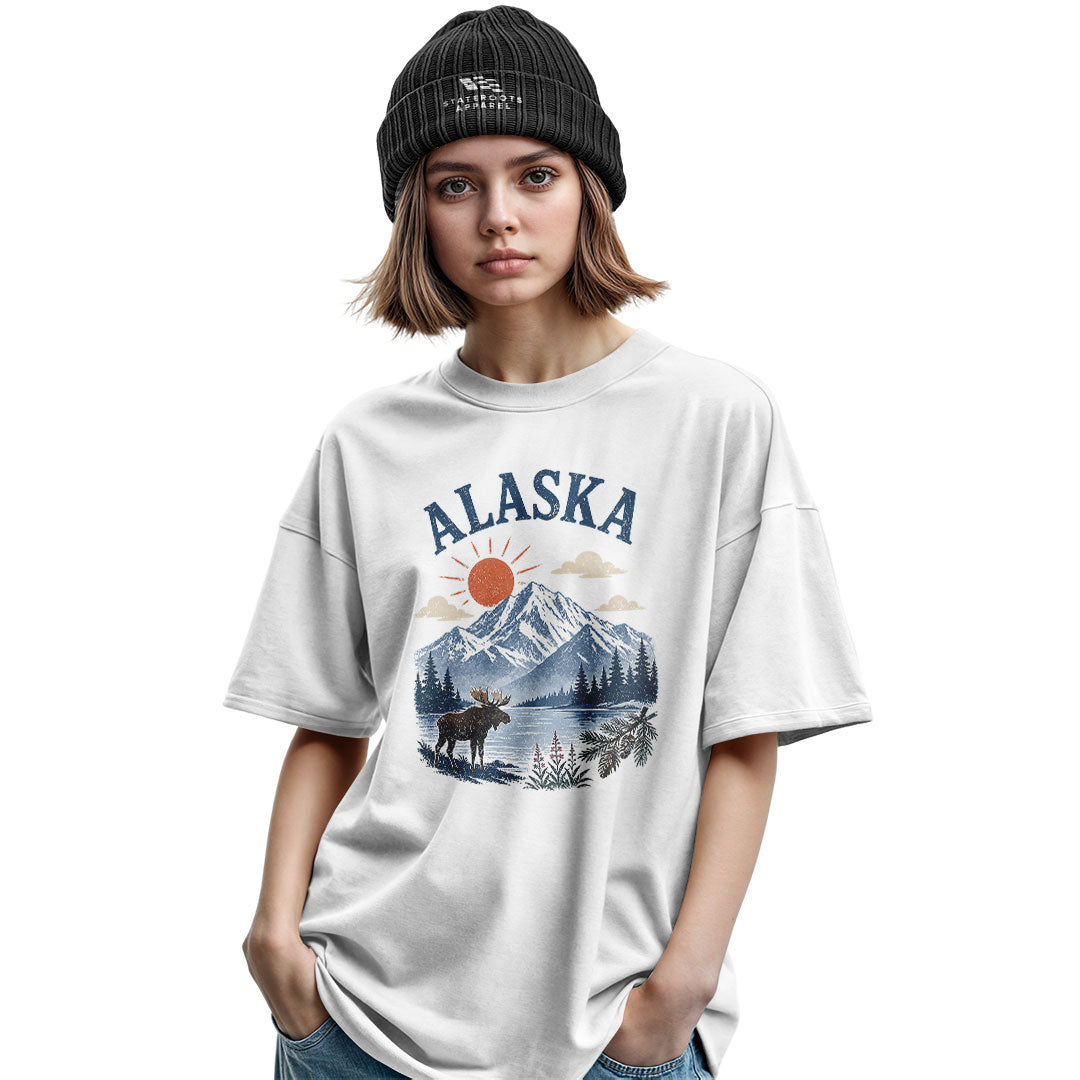 Alaska Sunrise Moose Lake Mountain - White lifestyle 2