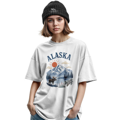 Alaska Sunrise Moose Lake Mountain - White lifestyle 2