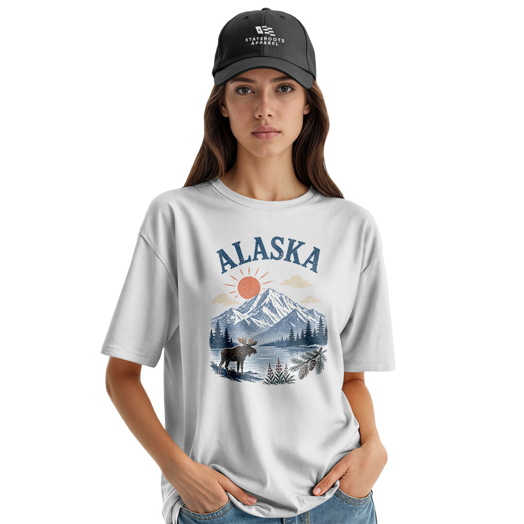 Alaska Sunrise Moose Lake Mountain - White lifestyle 3