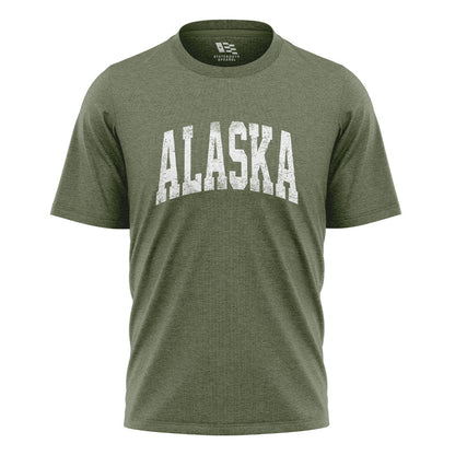 Alaska Varsity Arch Distressed - Military Green flatlay