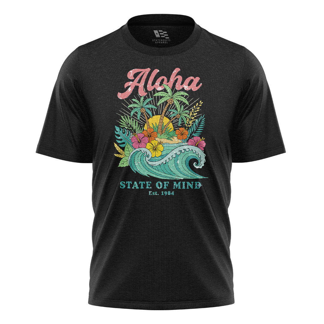 Aloha State of Mind 1984 Tee - Black flatlay