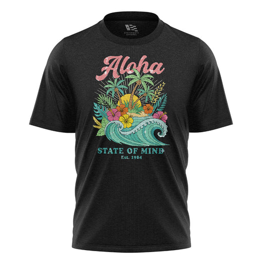 Aloha State of Mind 1984 Tee - Black flatlay