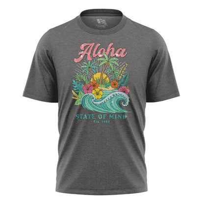 Aloha State of Mind 1984 Tee - Charcoal flatlay