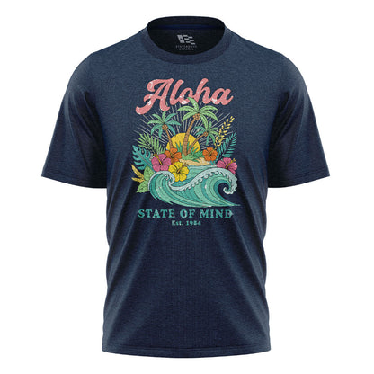 Aloha State of Mind 1984 Tee - Navy flatlay