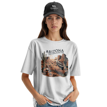 Arizona Grand Canyon Vulture Skull Western Tee - White lifestyle