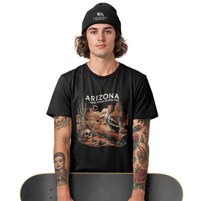 Arizona Grand Canyon Vulture Skull Western Tee - White lifestyle