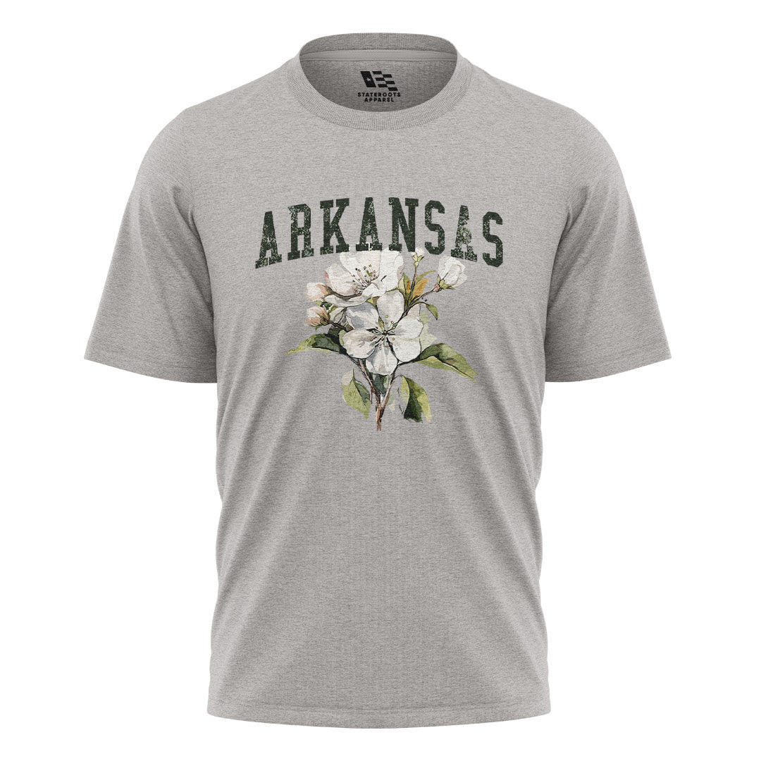Arkansas Apple Blossom Tee - Sport Grey flatlay