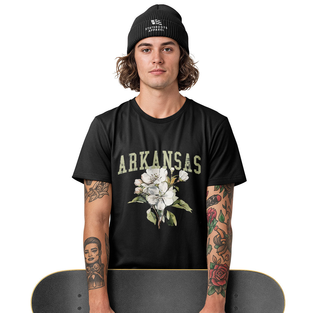 Arkansas Apple Blossom Tee - White view