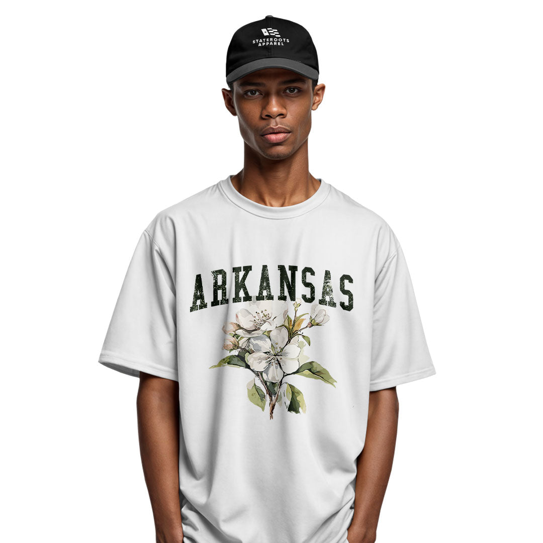Arkansas Apple Blossom Tee - White view