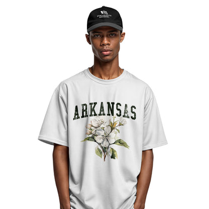Arkansas Apple Blossom Tee - White view