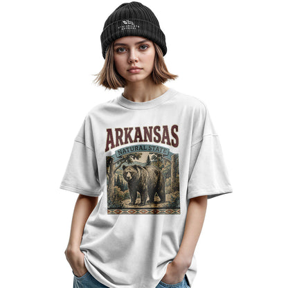 Arkansas Black Bear Natural State Tee - Military Green view
