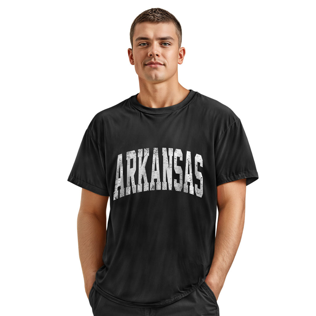 Arkansas Distressed Varsity Tee - Navy view