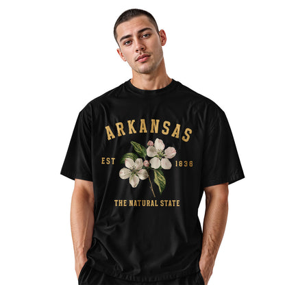 Arkansas Est 1836 Natural State Tee - Black view