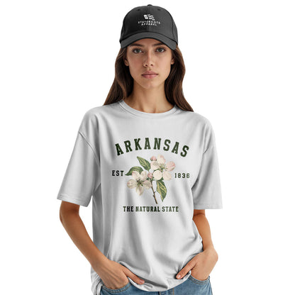 Arkansas Est 1836 Natural State Tee - White view