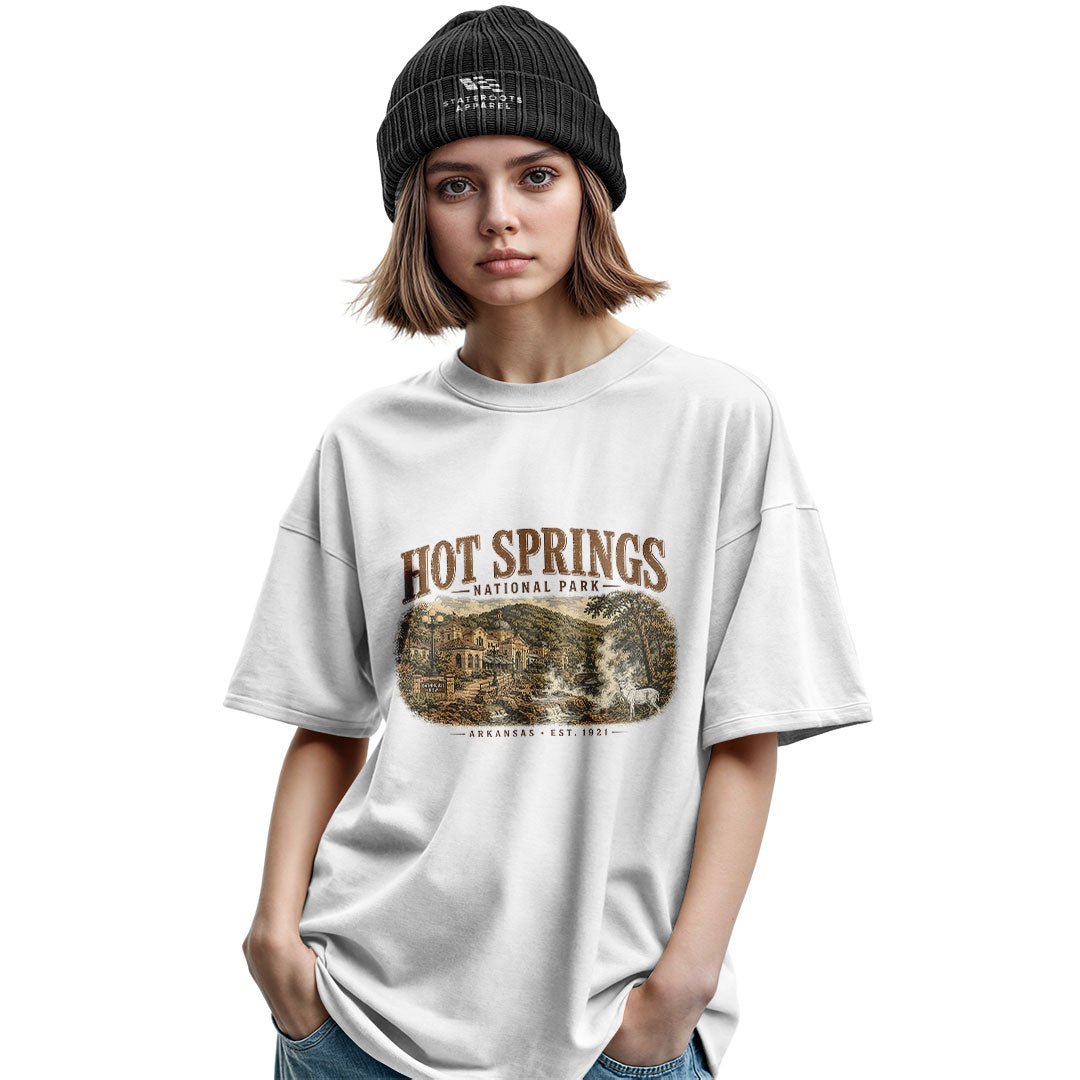 Arkansas Hot Springs Est 1921 Tee - Military Green view