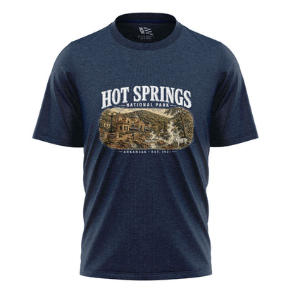 Arkansas Hot Springs Est 1921 Tee - Navy flatlay