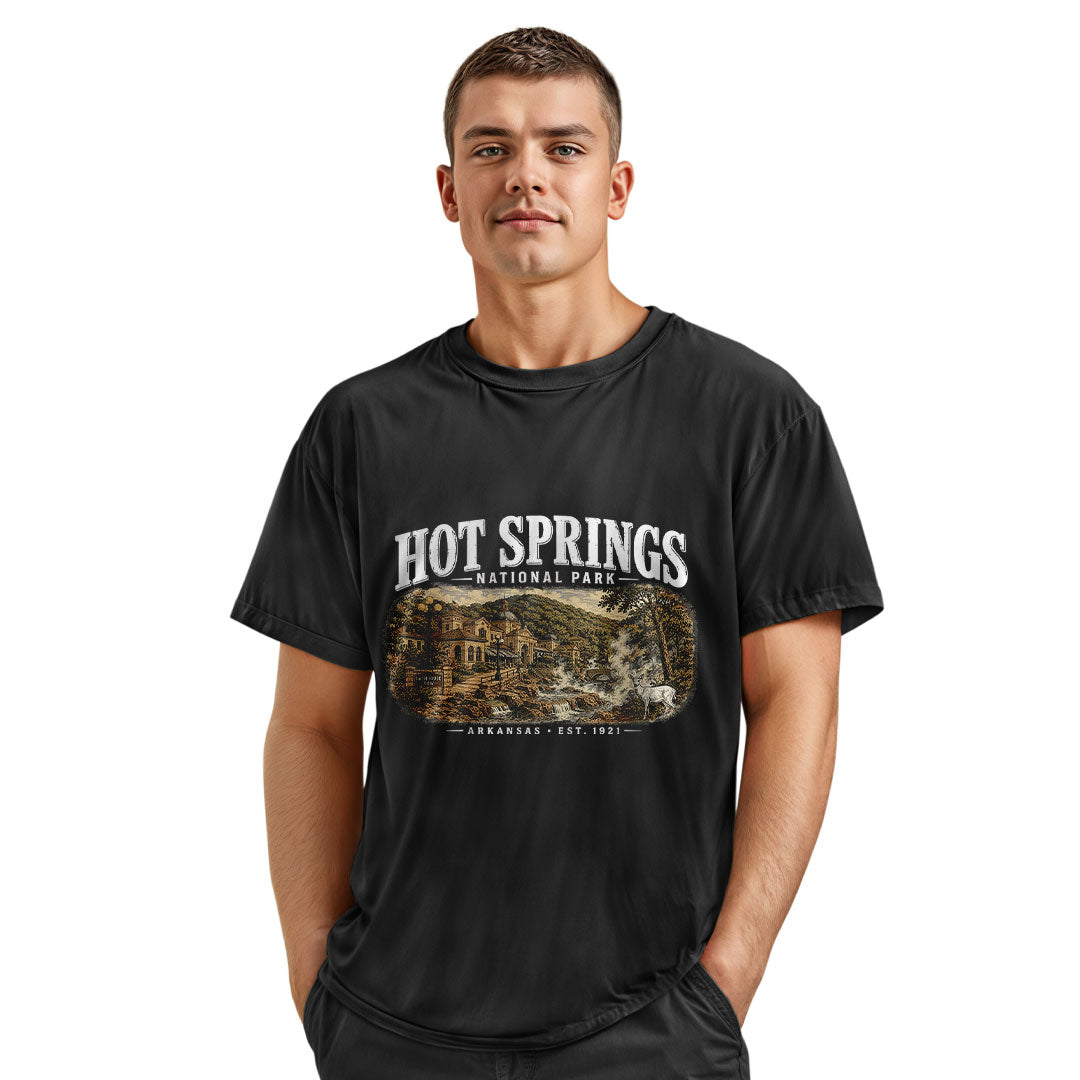 Arkansas Hot Springs Est 1921 Tee - Navy view