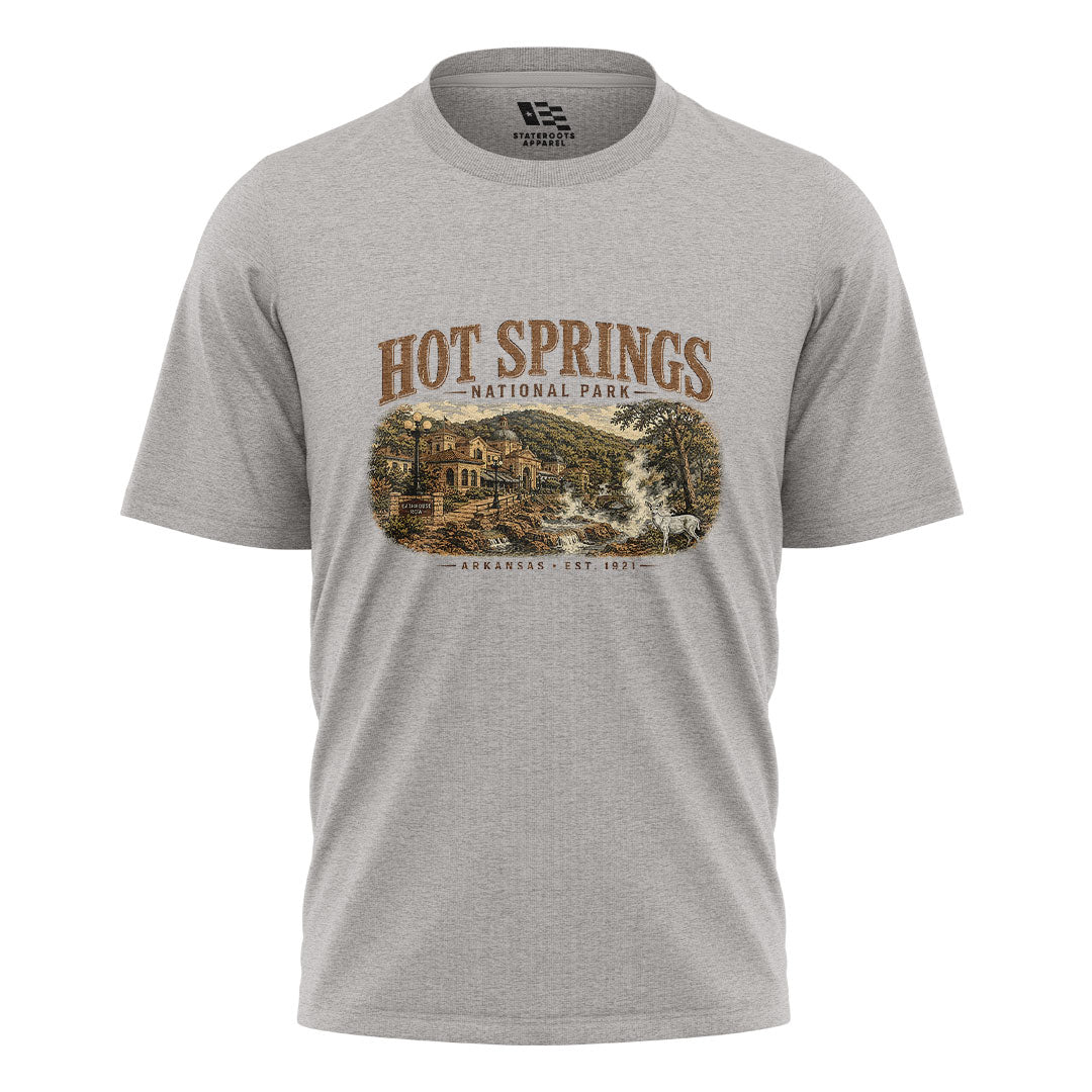 Arkansas Hot Springs Est 1921 Tee - Sport Grey flatlay