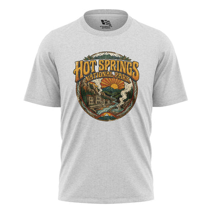 Arkansas Hot Springs National Park Badge Tee - White flatlay