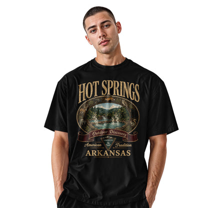 Arkansas Hot Springs Outdoor Discovery Tee - Black view