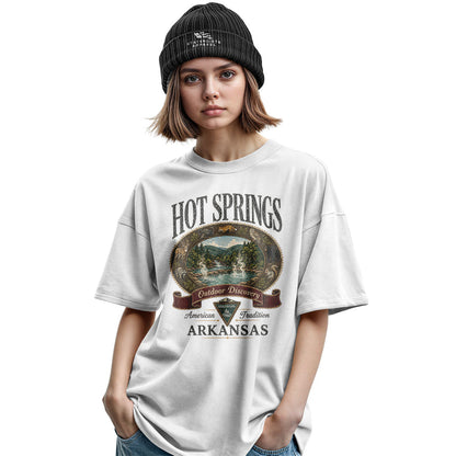 Arkansas Hot Springs Outdoor Discovery Tee - Military Green view