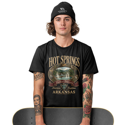 Arkansas Hot Springs Outdoor Discovery Tee - White view