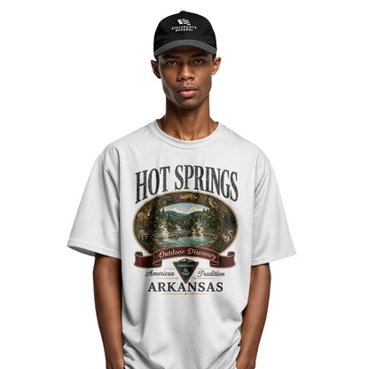 Arkansas Hot Springs Outdoor Discovery Tee - White view