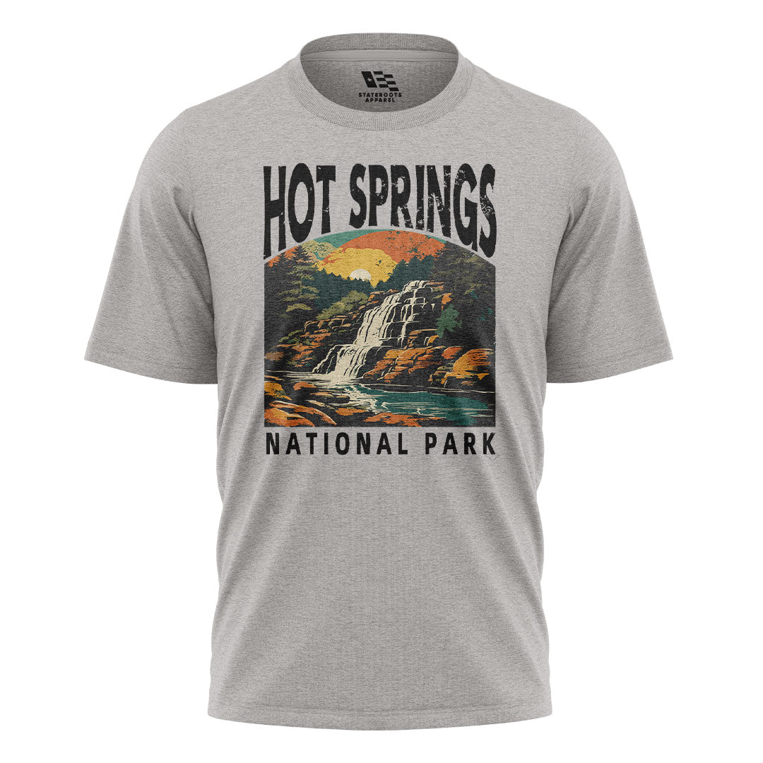 Arkansas Hot Springs Waterfall Tee - Sport Grey flatlay