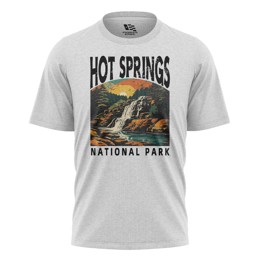 Arkansas Hot Springs Waterfall Tee - White flatlay