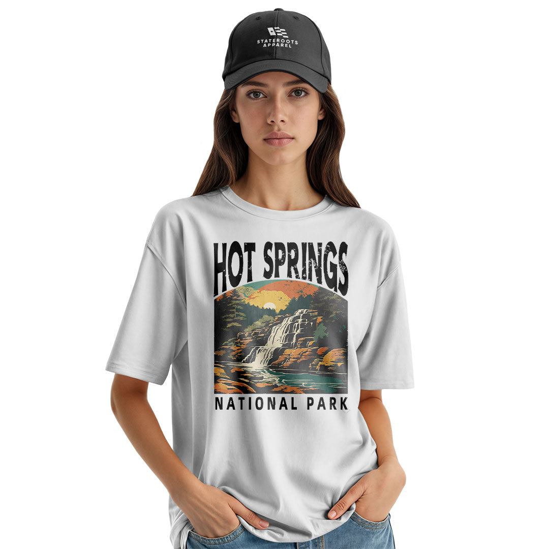 Arkansas Hot Springs Waterfall Tee - White view