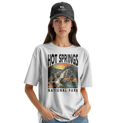 Arkansas Hot Springs Waterfall Tee - White view