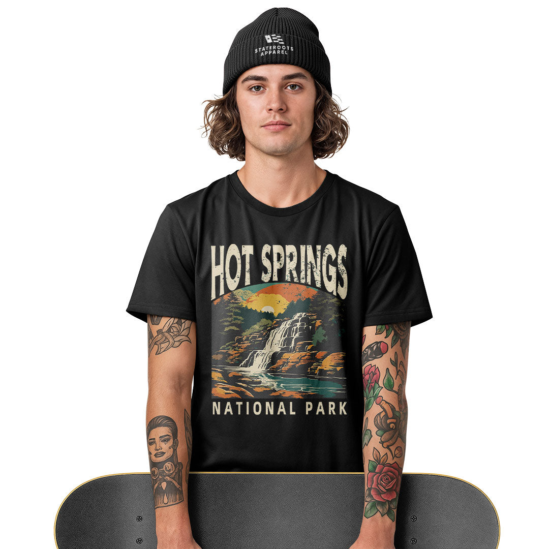 Arkansas Hot Springs Waterfall Tee - White view