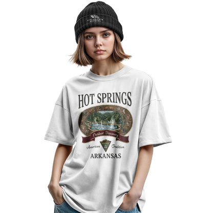 Arkansas Hot Springs Wildlife Tee - Military Green view