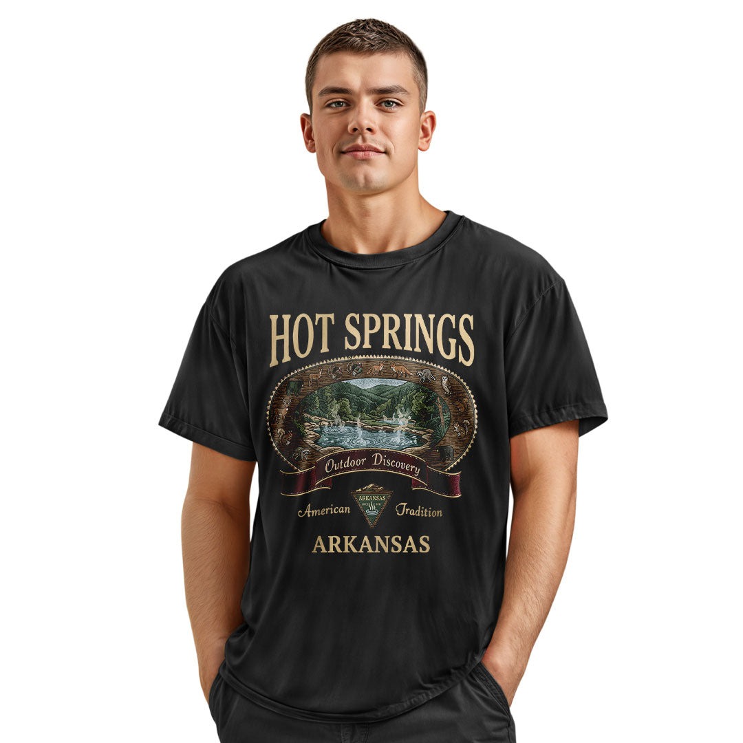 Arkansas Hot Springs Wildlife Tee - Navy view