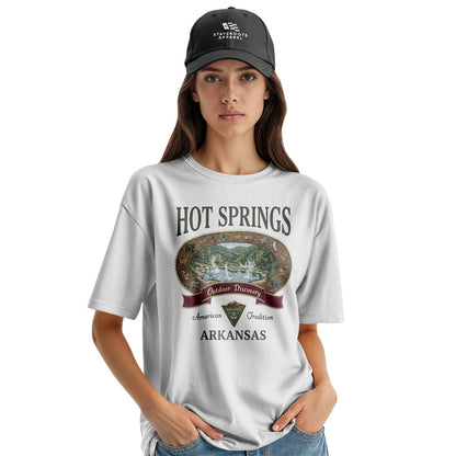 Arkansas Hot Springs Wildlife Tee - White view