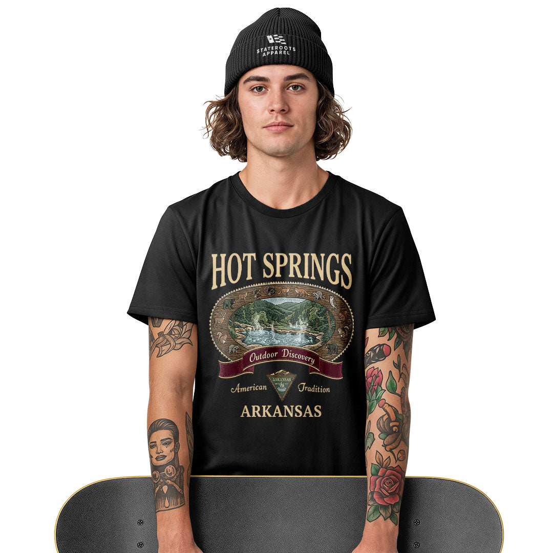 Arkansas Hot Springs Wildlife Tee - White view