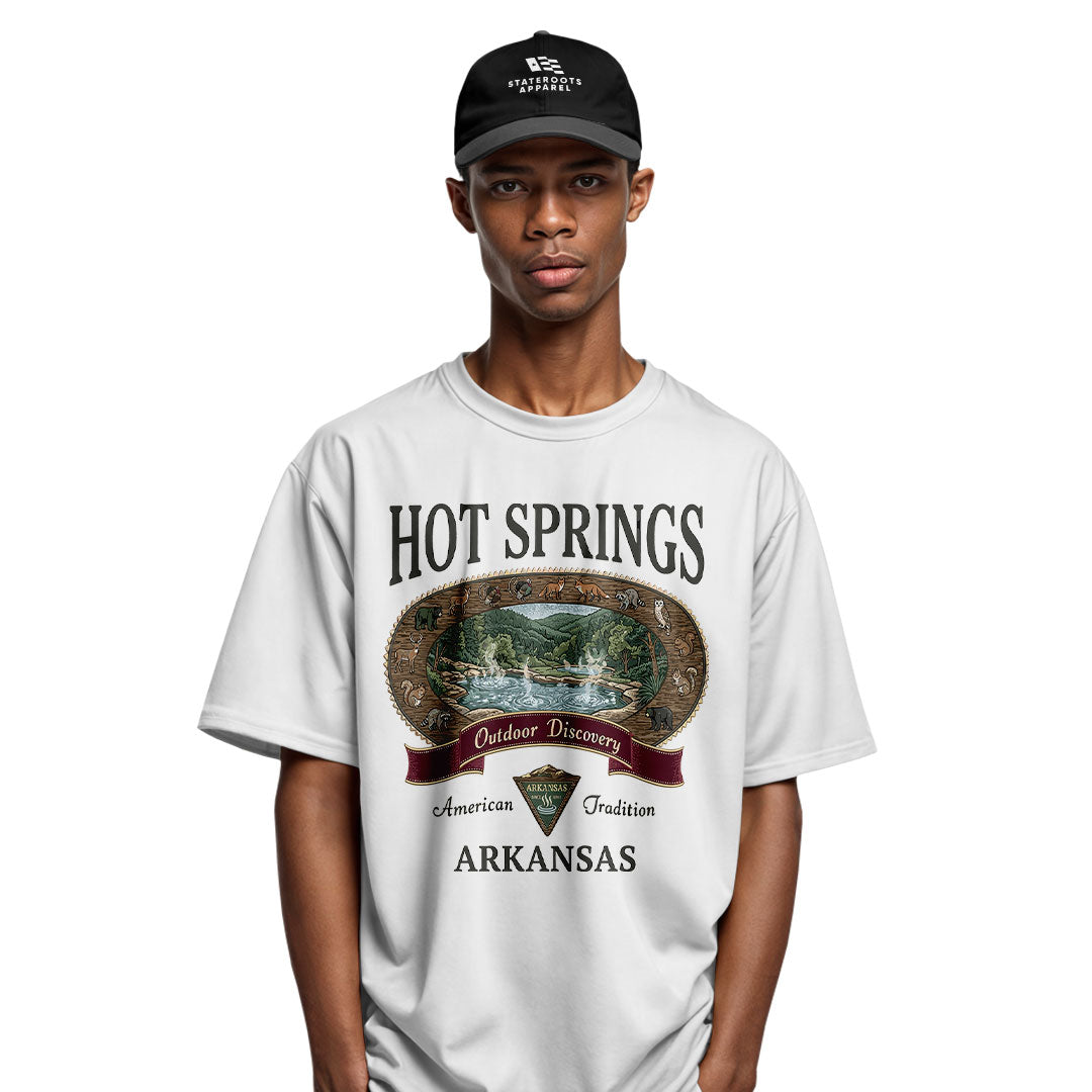 Arkansas Hot Springs Wildlife Tee - White view