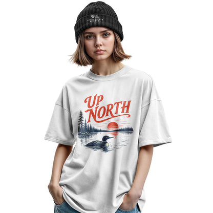 Arkansas Up North Loon Lake Tee - Military Green view