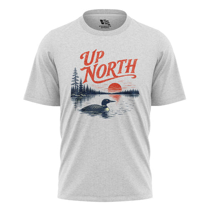 Arkansas Up North Loon Lake Tee - White flatlay