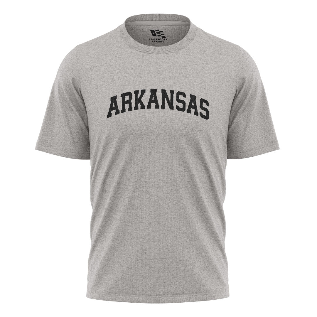 Arkansas Varsity Arch Tee - Sport Grey flatlay